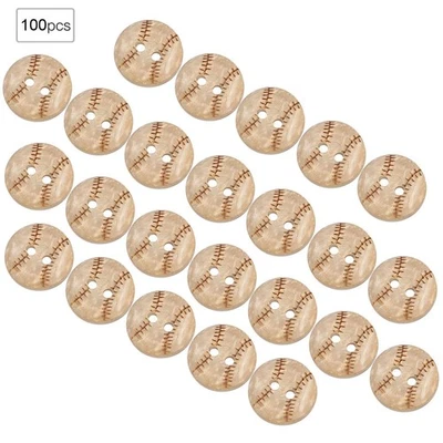 (246)Phefop Random Buttons For Painting Flowers Coconut Wood Craft Buttons For - Image 1 of 4