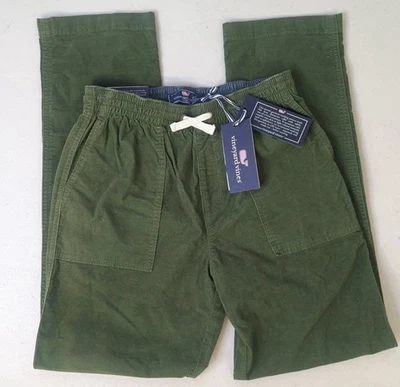Vineyard Vines Boys Corduroy Jetty Pants Sz L (16) Cypress Green NWT - Image 1 of 4