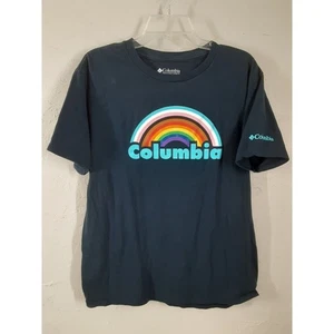 Columbia Sportswear Company T-Shirt Mens Size L Large Rainbow Black - Picture 1 of 7