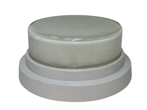 Round Pauluhn 10” Milk Glass Marine Light Cast Aluminum Housing  USA Made 1127AS - Picture 1 of 14