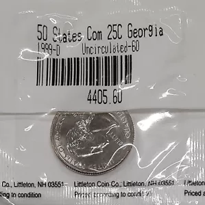 1999-D Washington Statehood Quarter - Georgia UNC in Littleton Verpackung - Bild 1 von 2