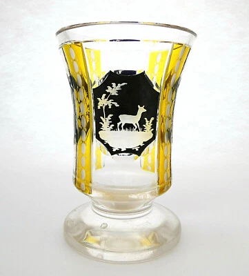 Verre Jagdbecher Env. 1870 Bohême - Photo 1/4