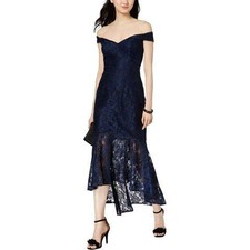 xscape flounce midi dress