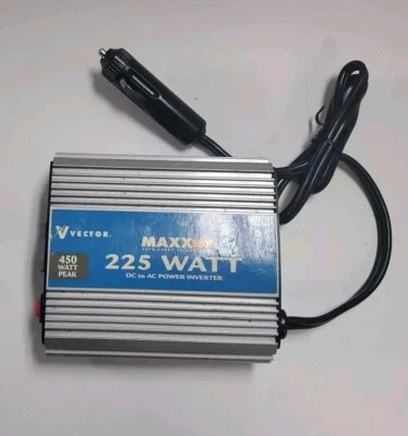 Inversor de potencia máxima Vector 225 vatios 450 convertir 12 V CC a 110 V CA alimentación coche/RV Foto 1 de 3