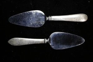Vintage Sterling Griff Edelstahl Klinge Käse 6" Servierer-Set von 2 - Bild 1 von 5