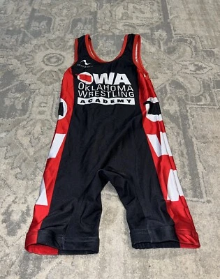 Cradle Gear Greco Рестлинг Синглет Красный Черный Молодежный Размер Large Oklahoma Academy - Изображение 1 из 4