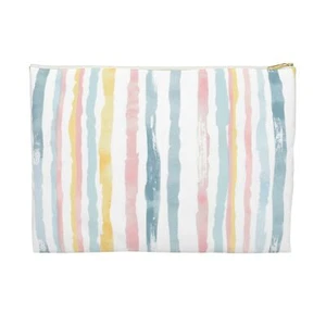 Colorful Striped Accessory Pouch - Chic Makeup Bag, Travel Organizer Gift - Picture 1 of 17