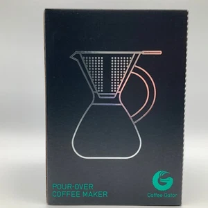 Coffee Gator Kaffeebereiter Pour Over Kaffeebrüher mit Edelstahlfilter - 800ml