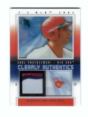 Parche reliquia E-X Clearly Authentics 2004 Carl Yastrzemski Salón de la fama Medias Rojas como nuevo Foto 1 de 2