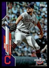 2020 Topps Opening Day Brad Hand  Meijer Purple Foil 195 Cleveland Indians