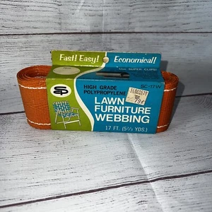 NOS Vintage Stone City Lawn Chair Furniture Webbing Repair Kit 17 ft Orange - Picture 1 of 2