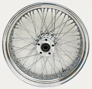60 SPOKE 18" 200-180mm REAR WHEEL CHROME 18 X 5.5 HARLEY CUSTOM SOFTAIL RIGID - Foto 1 di 1