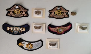 Vintage 1997-1999 Patch And Pin Lot HOG Harley Davidson Owners Group Motorcycles - Picture 1 of 6