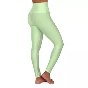 Light Green - High Waisted Yoga Leggings (AOP) - Picture 1 of 25
