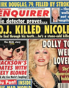 NATIONAL ENQUIRER Magazine Feb. 13 1996 Dolly Parton Michael Jackson OJ Simpson - Picture 1 of 2