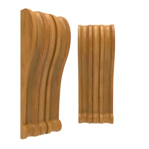 Wooden Corbels Set Wood Carved Corbel Bracket Furniture Rustic Classic Miniature - Picture 1 of 9