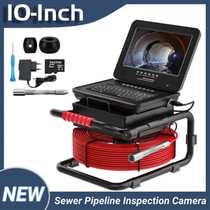 Cámara de canal 10" HD cámara de inspección de tuberías con función DVR medidor contador - Imagen 1 de 13