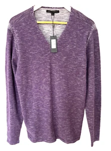 John Varvatos Star USA Men's Size Medium V-Neck Heathered Purple NWT - Picture 1 of 4