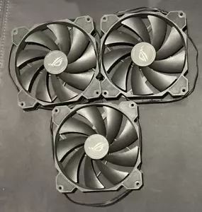 3PCS ASUS ROG 140mm case fans 3 Pin Black Strix Helios GX601 A1425L12S - Picture 1 of 2