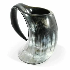 Viking Bar Mug Genuine Viking Drinking Horn Mug Tankard 26-30 Ounces Gift - Picture 1 of 5
