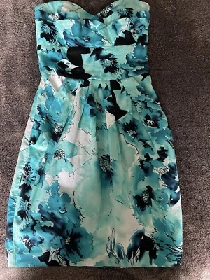 Vestido B Darlin sem alças e estampa azul tamanho 1/2 frete incluído - Imagem 1 de 3