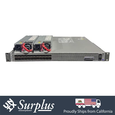 24 Port 10GB SFP+ Arista 7020SR 24C2 F2R Switch 2x PSU w/ Ears | 2x 100GbE - Image 1 of 4