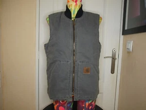 GILET VINTAGE COTON HOMME MATELASSE CARHARTT- TAILLE S/M - Imagen 1 de 16