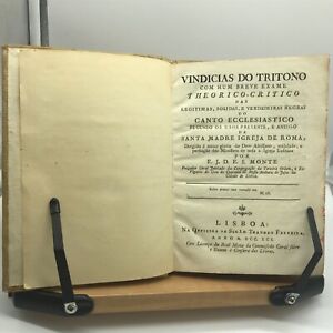 1791 Vindicas Do Tritono - Scarce Text on Ecclesiastical Song Instruction  