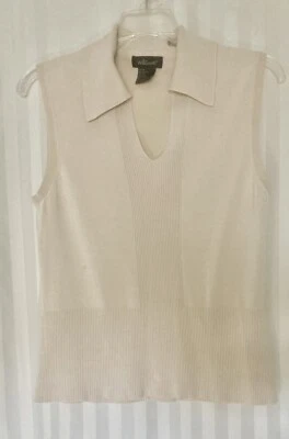 Camisetas Willi Smith beige claro sin mangas tejidas (excelentes líneas) talla M Foto 1 de 4