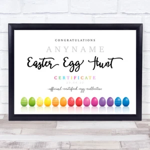 Colorido Huevos de Pascua Caza Oficial Coleccionista de Huevos Certificado Personalizado Premio - Imagen 1 de 1