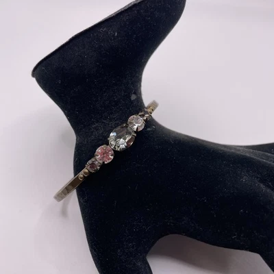 Brazalete Sorrelli Bronce Firmado con Gris Brillante y Cristales de Lujo Transparente Foto 1 de 4