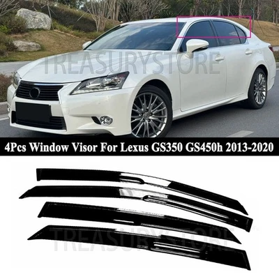 Para Lexus GS350 GS450h 2013-2020 Estilo Mugen Visera Ventana Protectores de Lluvia Deflector Foto 1 de 4