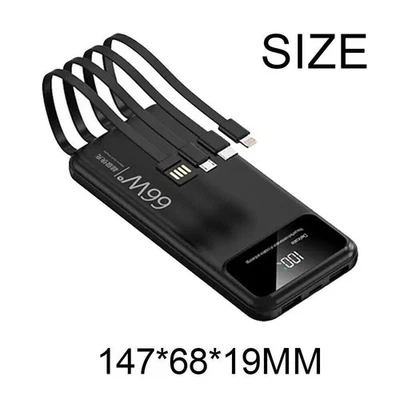 Paquete de banco de alimentación rápida cargador de 10000 mAh 2 baterías externas USB para teléfono móvil* Foto 1 de 4