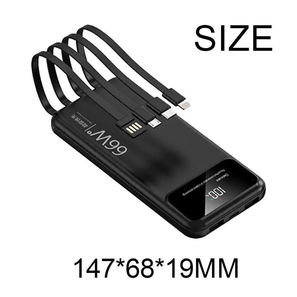 Paquete de banco de alimentación rápida cargador de 10000 mAh 2 baterías externas USB para teléfono móvil* Foto 1 de 4