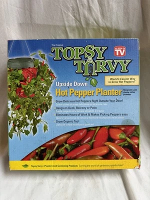 Maceta de pimienta caliente al revés TOPSY TURVY como se ve en la televisión nueva en caja Foto 1 de 4