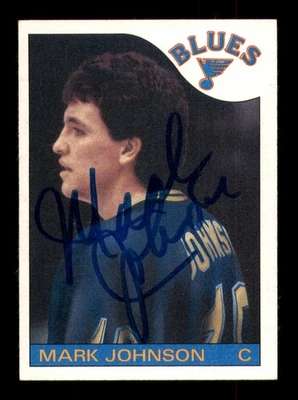 Mark Johnson Autographed Signed 1985-86 Topps Card #44 St. Louis Blues - Image 1 of 2