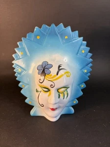 Ceramic Vase Masquerade Ladies Face  5.5”  - Picture 1 of 16