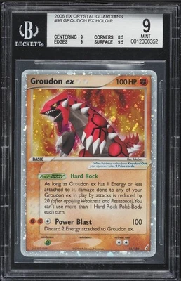 Groudon ex #93/100 BGS 9 - 2006 Pokemon EX Crystal Guardians  - Image 1 of 2