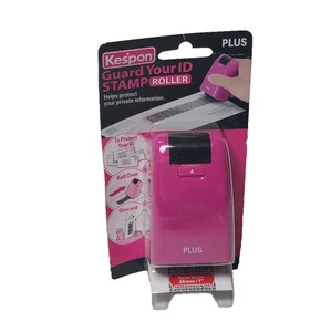 KES'PON Plus Guard Your ID Stamp Roller, Pink (C-2) NEW - Picture 1 of 4