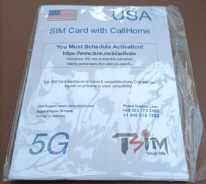 eSIM prépayée USA pour voyage | 4 mois 12 Go 5G vitesse livraison gratuite - Photo 1 sur 2