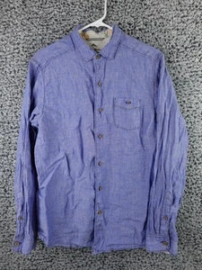 Tommy Bahama Relax Mens Authentic Fit Linen Button Shirt Blue Size Small - Picture 1 of 13