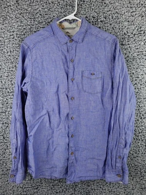 Tommy Bahama Relax Mens Authentic Fit Linen Button Shirt Blue Size Small - Image 1 of 4