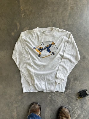 Camiseta Gráfica De Colección Años 80 Medalista Allen A Downhill Racer Rara Manga Larga Talla L Foto 1 de 4