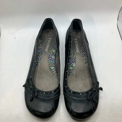 Женские туфли 9,5 черный балетки бант деталь контрастный шов классический - Изображение 1 из 4