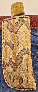 Buck 110 leather sheath Timber Rattlesnake Skin case 6265 buck Tool Handmade - Picture 1 of 16