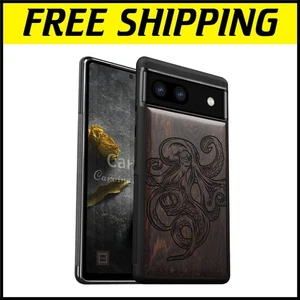 Stylish Blackwood Phone Case for Google Pixel 6a – Anti-Fingerprint & Durable - Photo 1 sur 11