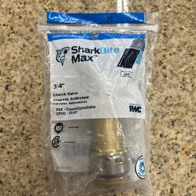 Sharkbite Max 3/4-In. Check Valve Part #UR2016A - NEW FREE SHIPPING - Image 1 of 4