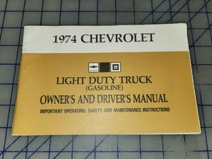 1974 Chevrolet Truck Owners Manual Original - Picture 1 of 1
