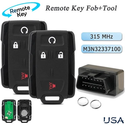 2 para Silverado 1500 2500 3500 HD 2014-2018 control remoto sin llave llavero programa OBD Foto 1 de 4