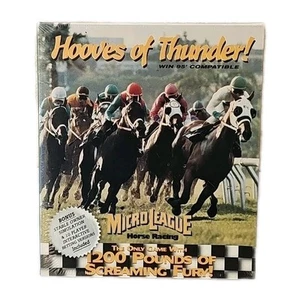 Hooves of Thunder! - 1995 Vintage Big Box PC Game by Micro League - NEW  - Picture 1 of 11